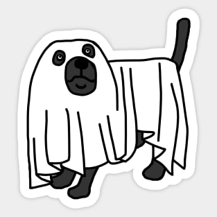 Boo Sheet Halloween Dog Sticker